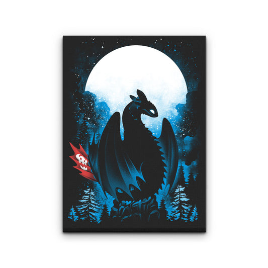 Dragon in the Moonlight - Canvas Print