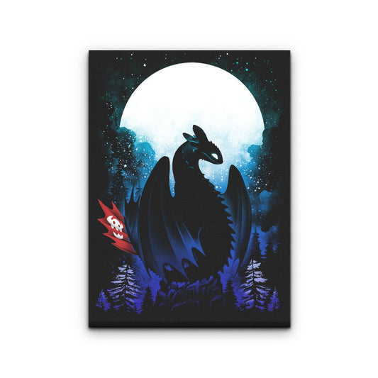 Dragon in the Moonlight - Canvas Print