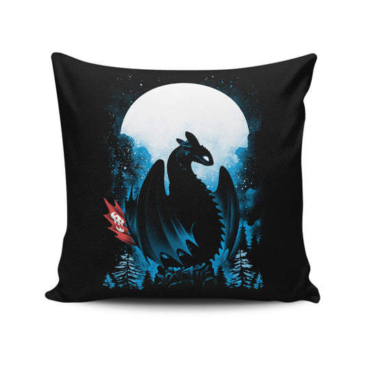 Dragon in the Moonlight - Throw Pillow