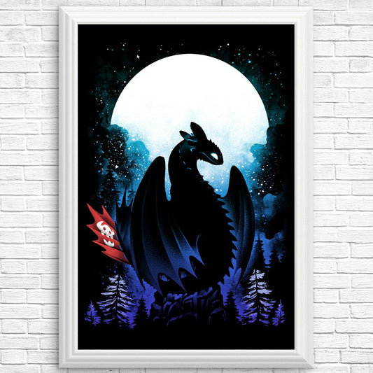 Dragon in the Moonlight - Posters & Prints