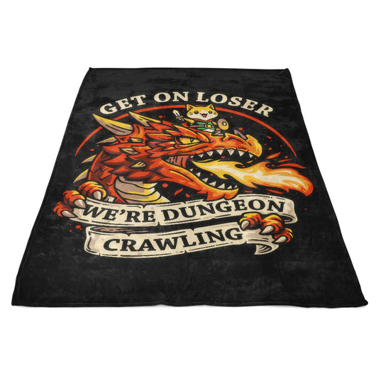 Dungeon Crawling Dragon - Fleece Blanket