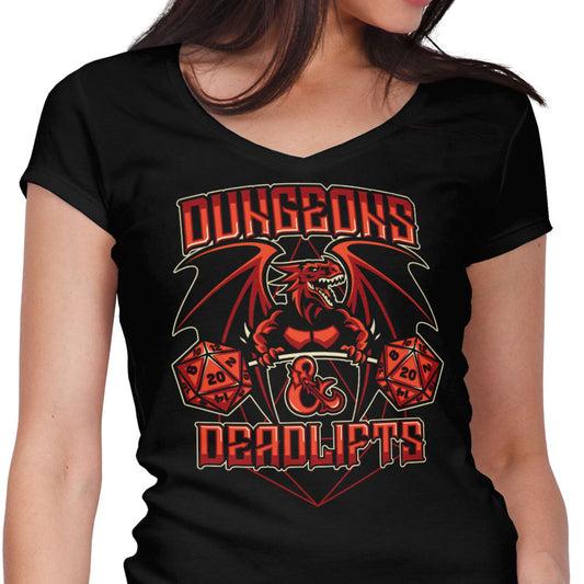 Dungeons and Deadlifts - Women's V-Neck