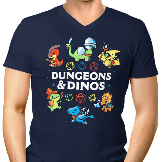 Dungeons and Dinos - Men's V-Neck