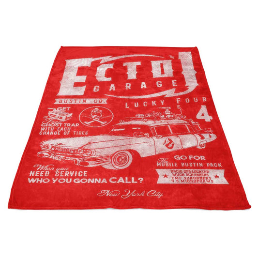 Ecto-1 Garage - Fleece Blanket