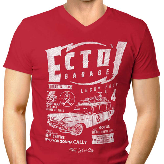 Ecto-1 Garage - Men's V-Neck