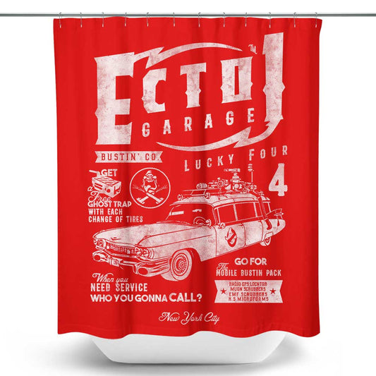 Ecto-1 Garage - Shower Curtain