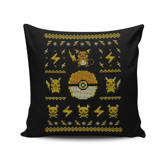 Electric Trainer Sweater - Throw Pillow
