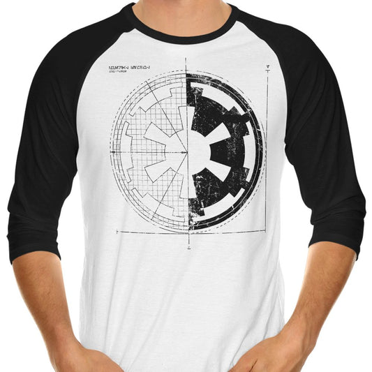Empire Blueprint (Alt) - 3/4 Sleeve Raglan T-Shirt