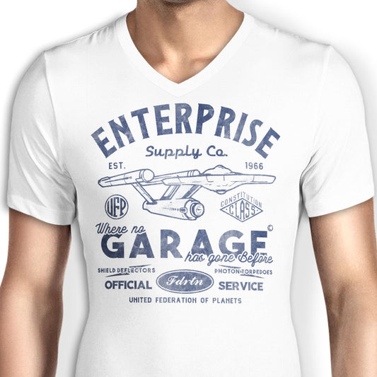 Enterprise Garage - Men's V-Neck