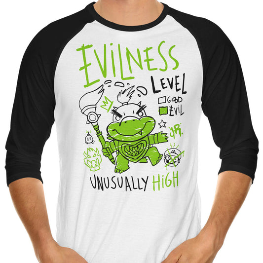 Evilness Level - 3/4 Sleeve Raglan T-Shirt