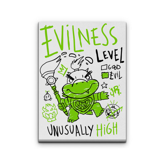 Evilness Level - Canvas Print