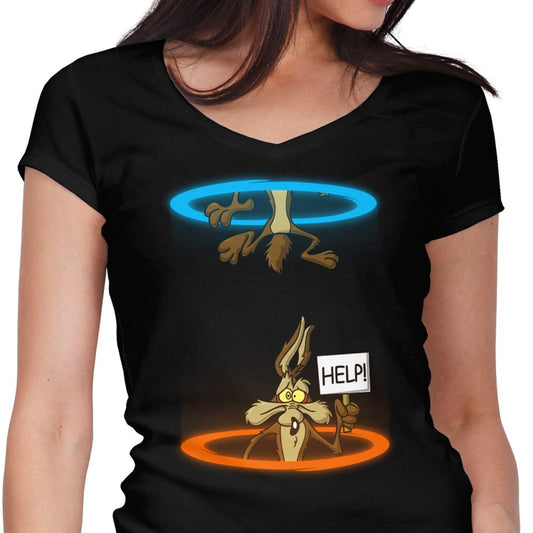 Falling Coyote - Women's V-Neck