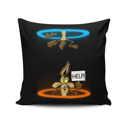 Falling Coyote - Throw Pillow