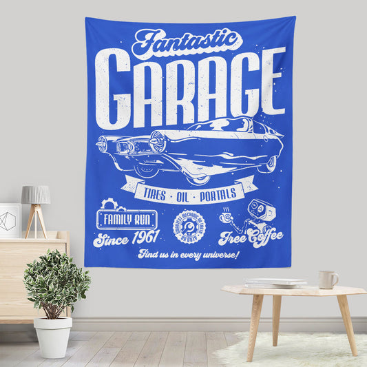 Fantastic Garage - Wall Tapestry
