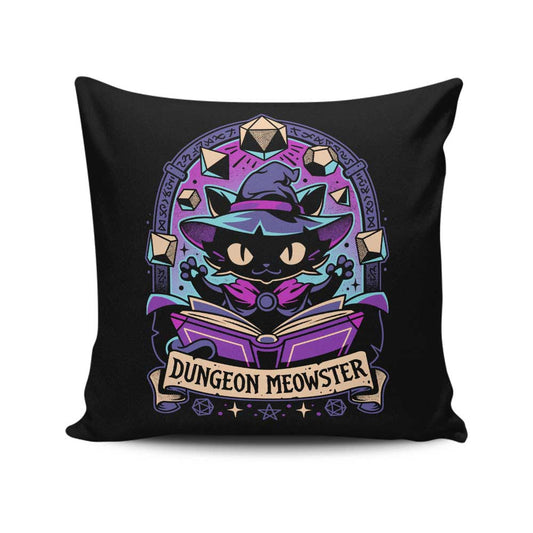 Feline Dungeon Keeper - Throw Pillow