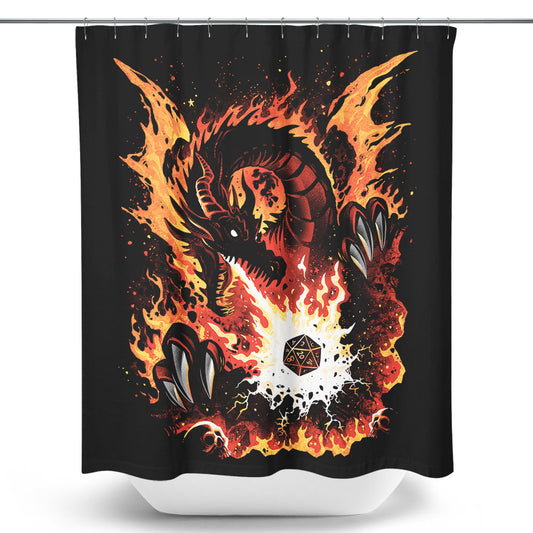 Fiery Red Dragon - Shower Curtain
