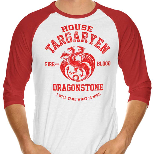 Fire and Blood - 3/4 Sleeve Raglan T-Shirt