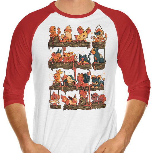 Fire Shelf - 3/4 Sleeve Raglan T-Shirt