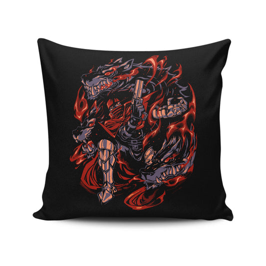 Flames of Cerberus - Throw Pillow
