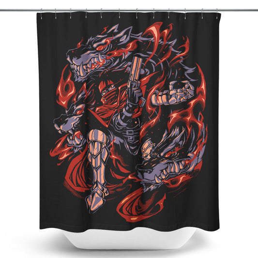 Flames of Cerberus - Shower Curtain