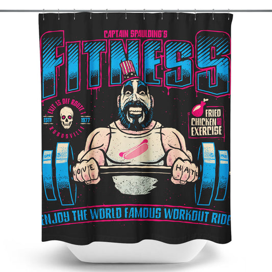 Fried Chicken and Exercise - Shower Curtain