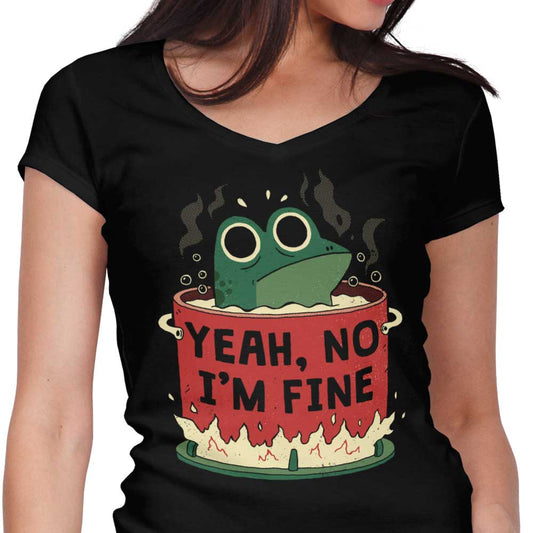 Frog is Fine - Women's V-Neck