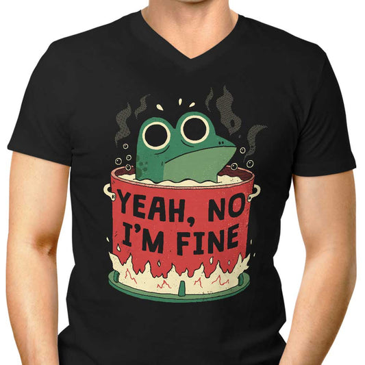 Frog is Fine - Men's V-Neck