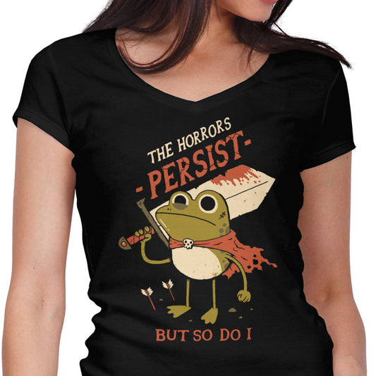 Frogs Persist - Women's V-Neck