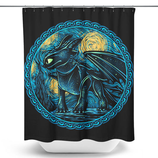 Fury of the Night Sky - Shower Curtain