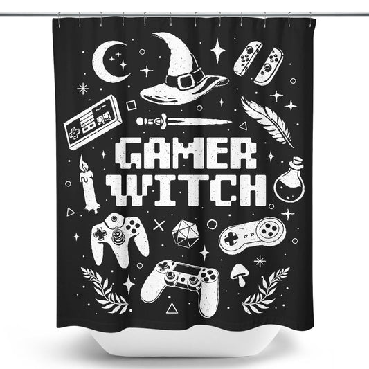 Gamer Witch - Shower Curtain