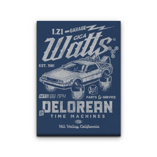Giga Watts Garage - Canvas Print