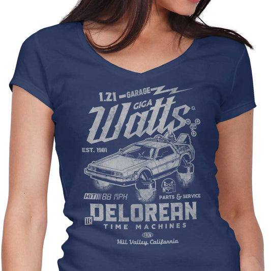 Giga Watts Garage - Women's V-Neck