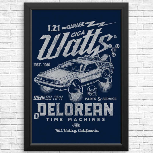 Giga Watts Garage - Posters & Prints