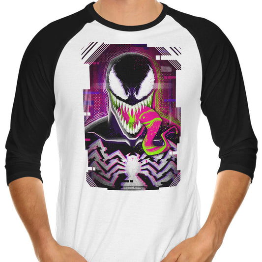 Glitched Symbiote - 3/4 Sleeve Raglan T-Shirt