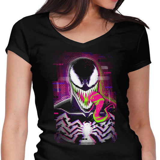 Glitched Symbiote - Women's V-Neck