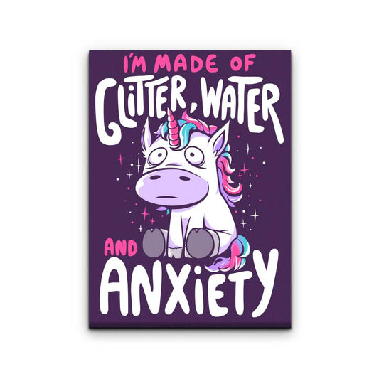Glitter, Water, and Anxiety - Canvas Print
