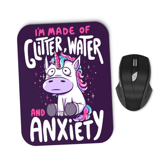 Glitter, Water, and Anxiety - Mousepad
