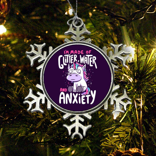 Glitter, Water, and Anxiety - Ornament