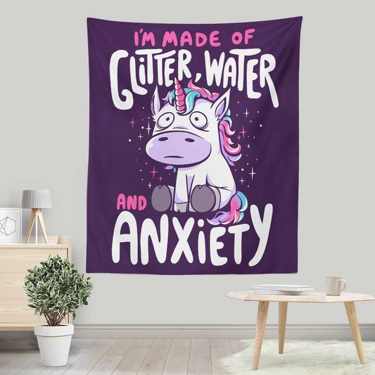 Glitter, Water, and Anxiety - Wall Tapestry