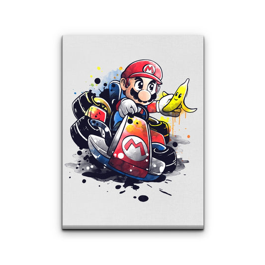 Go Kart Watercolor - Canvas Print