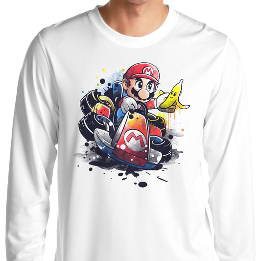 Go Kart Watercolor - Long Sleeve T-Shirt