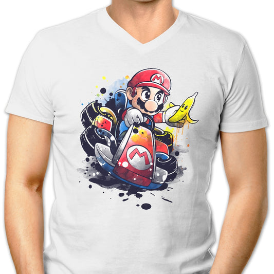 Go Kart Watercolor - Men's V-Neck