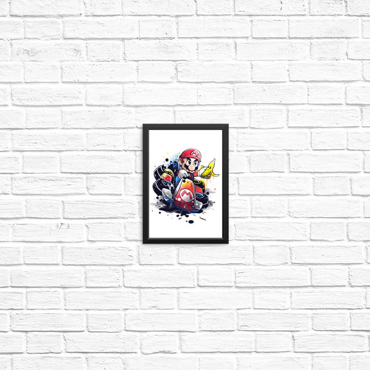 Go Kart Watercolor - Posters & Prints