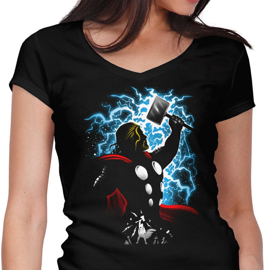 God of Thunder - Women's V-Neck