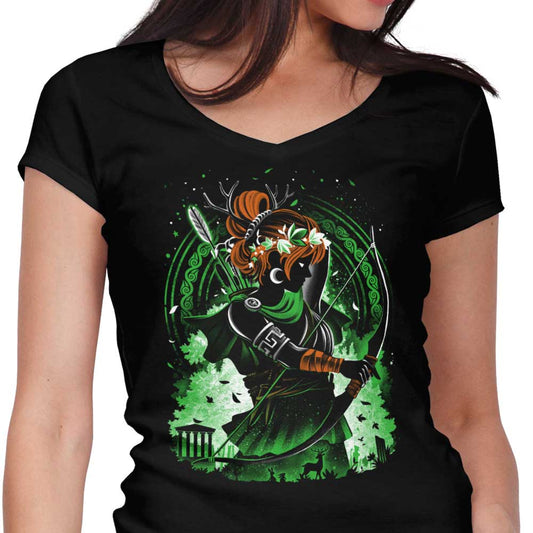 Goddess of Hunting - Women's V-Neck