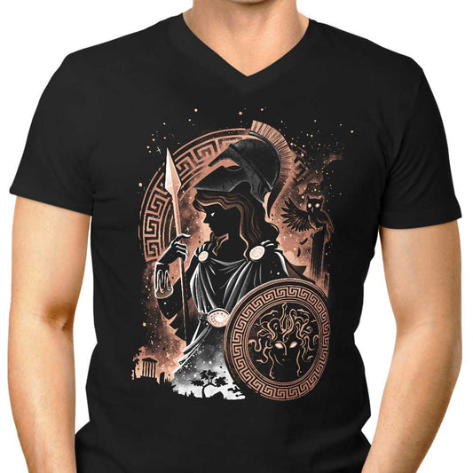 Goddess of Wisdom, Arts, and War - Men's V-Neck