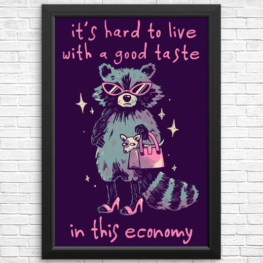 Good Taste Raccoon - Posters & Prints