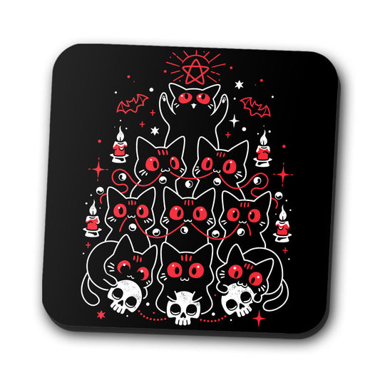 Gothic Christmas Kittens - Coasters