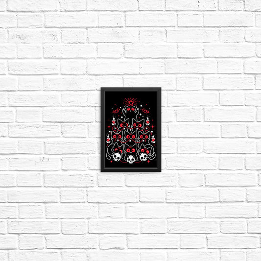 Gothic Christmas Kittens - Posters & Prints