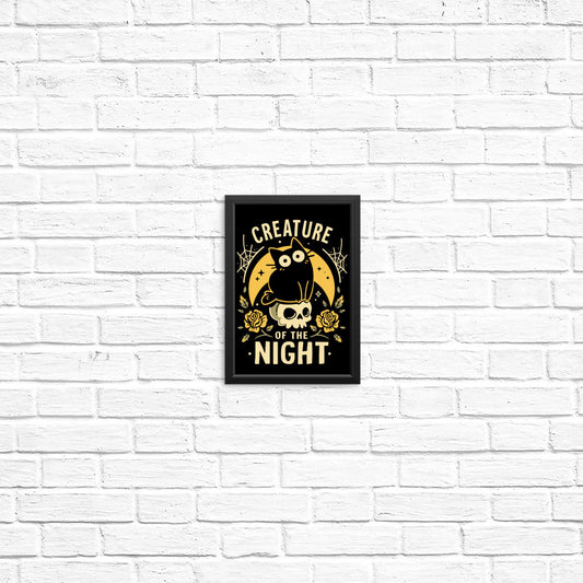 Gothic Night Cat - Posters & Prints